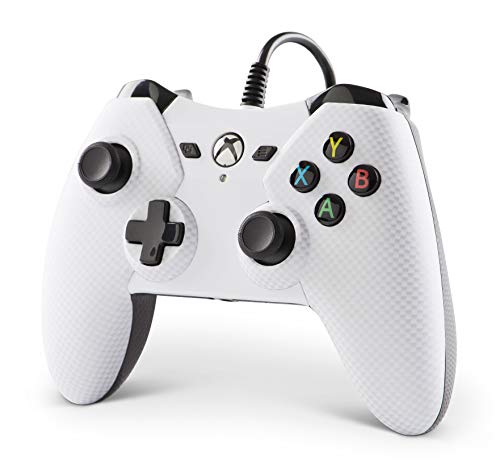 Xbox One için PowerA Beyaz Kablolu Denetleyici (Karbon Fiber)