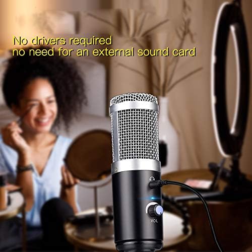 mikrofon USB mikrofon Mikrofonlar için Dizüstü Mac Bilgisayar Akışı Oyun Karaoke Kayıt Podcast için (Renk: A)